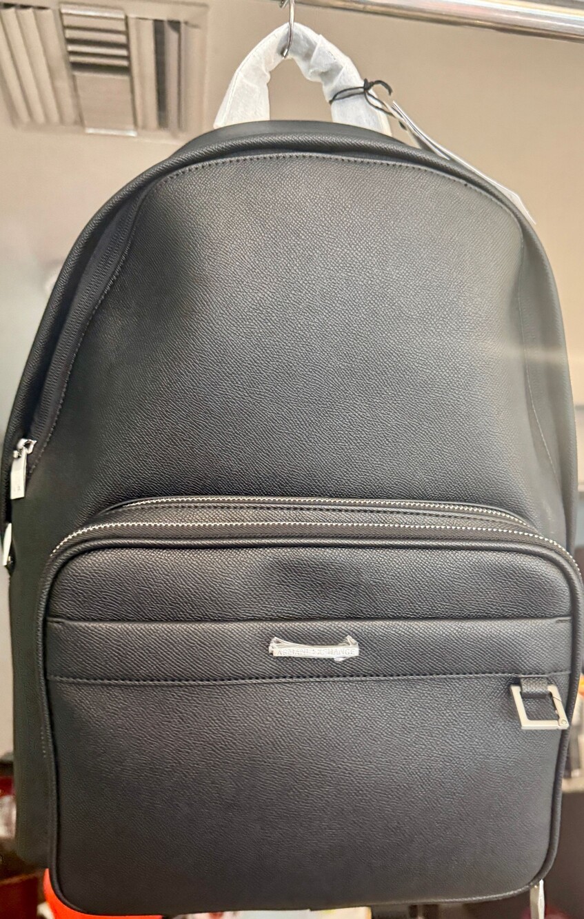 New A|X Armani Exchange Men’s Black Backpack – Recycled Polyester, One Size